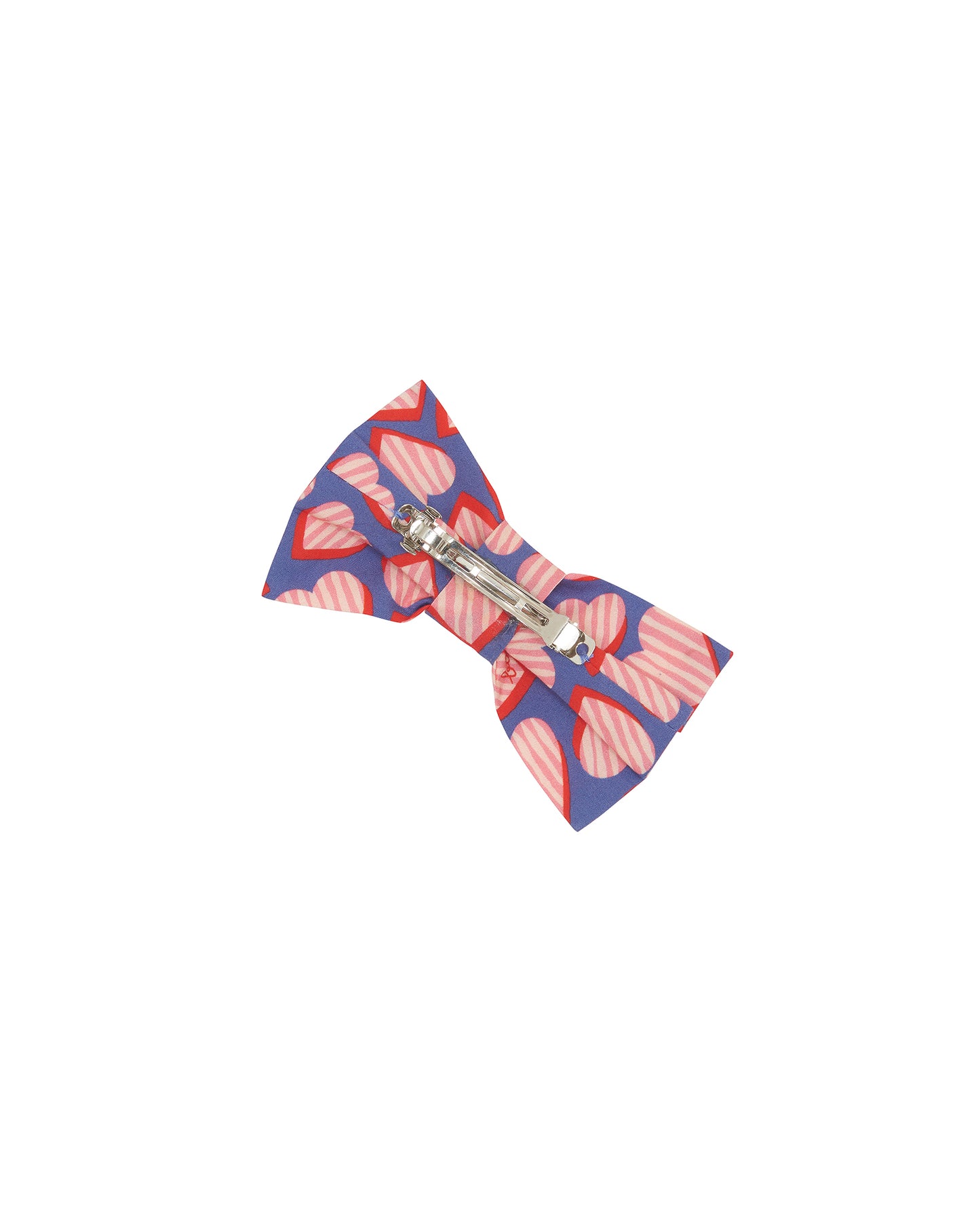 Hair slide - blue cotton gauze