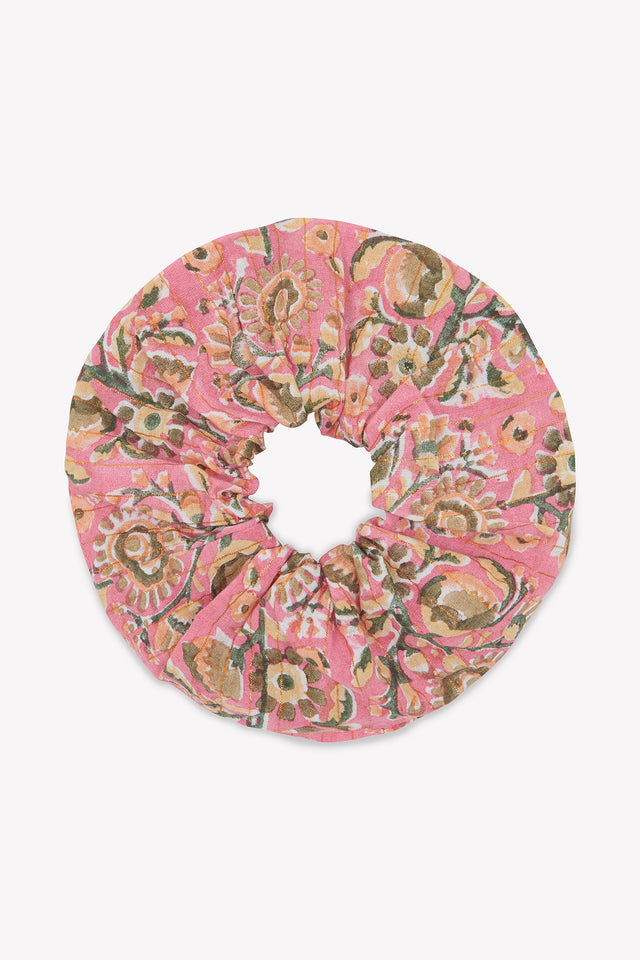 Scrunchie - Pink Lurex cotton sail - Image principale