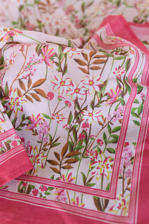 Foulard - Fleur rose clair 50cm - Image principale