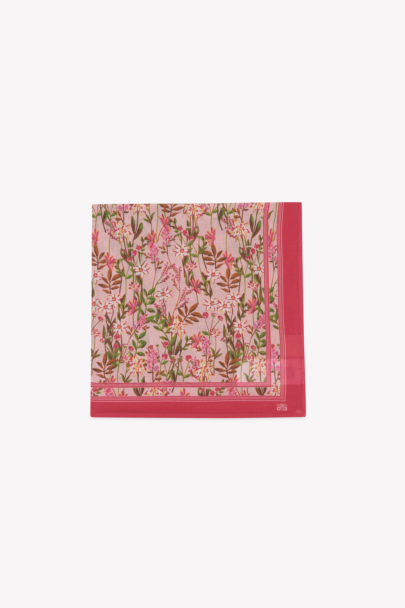 Foulard - Fleur rose clair 50cm
