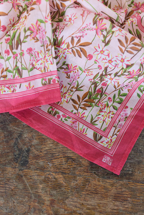 Foulard - Fleur rose clair 50cm - Image principale