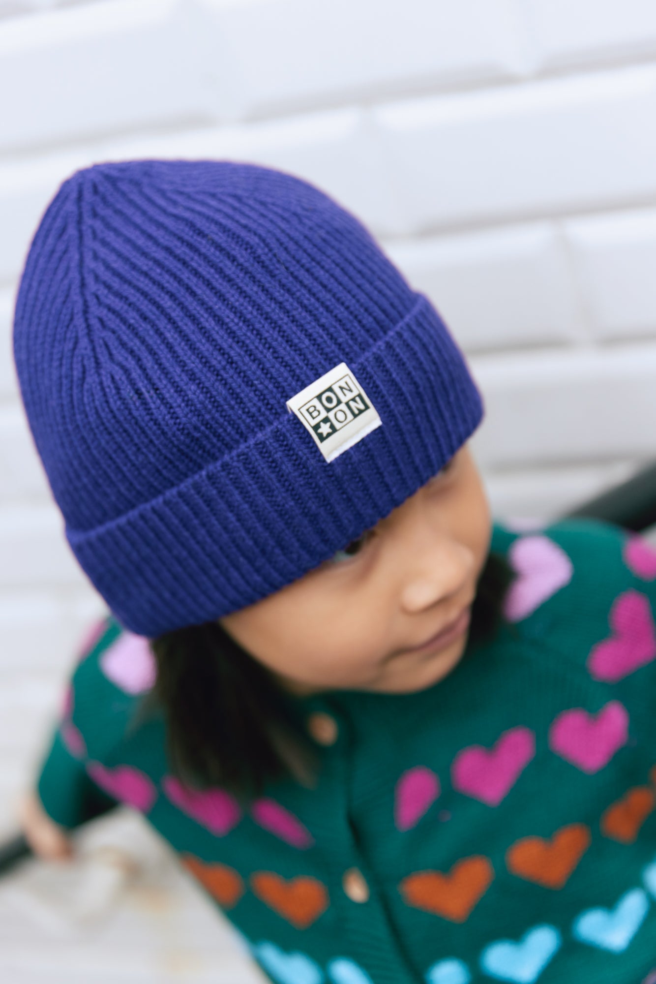 Bonnet - Violet en tricot