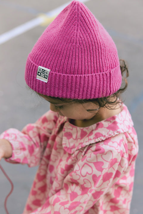 Robe - Joset rose imprimé cœur - Image principale