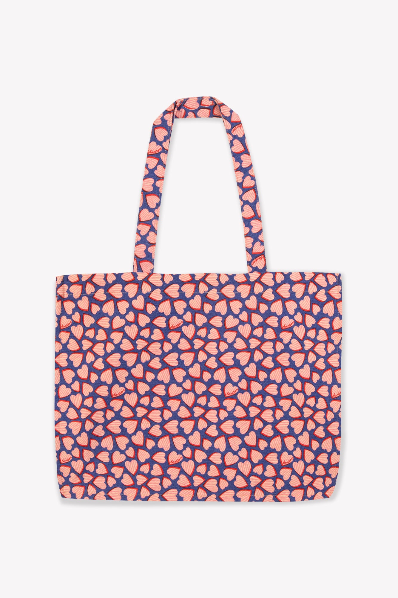 Mini shopping bags - Beth Blue cotton canvas Printe