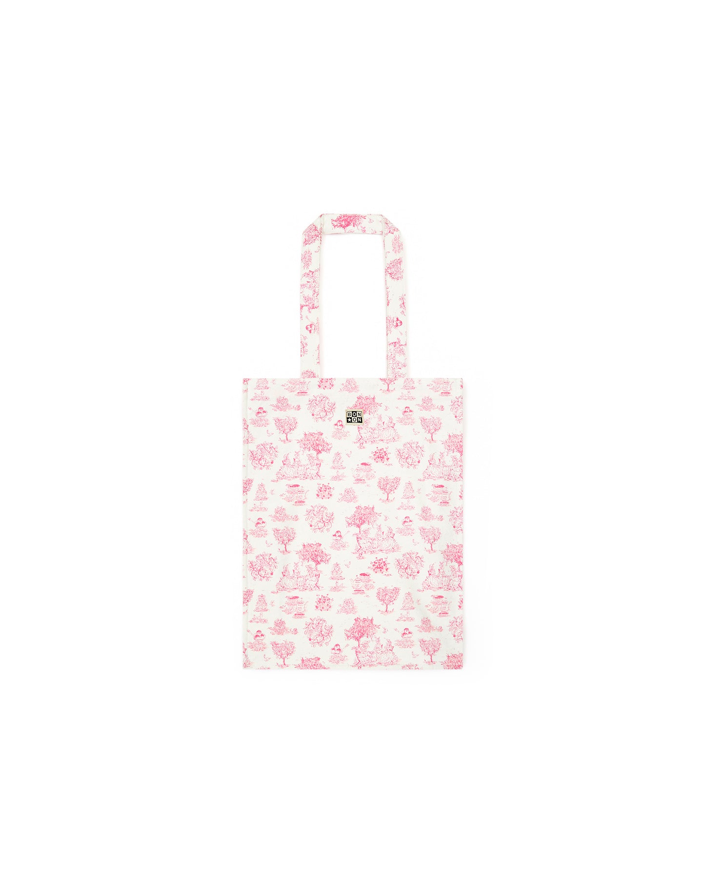 Book bag - Amy rose toile de coton imprimée Jouy