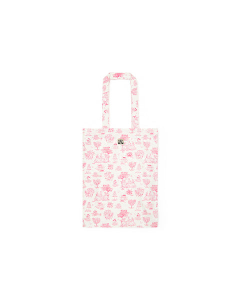 BOOK BAG - AMY Pink cotton canvas Printe Jouy - Image principale