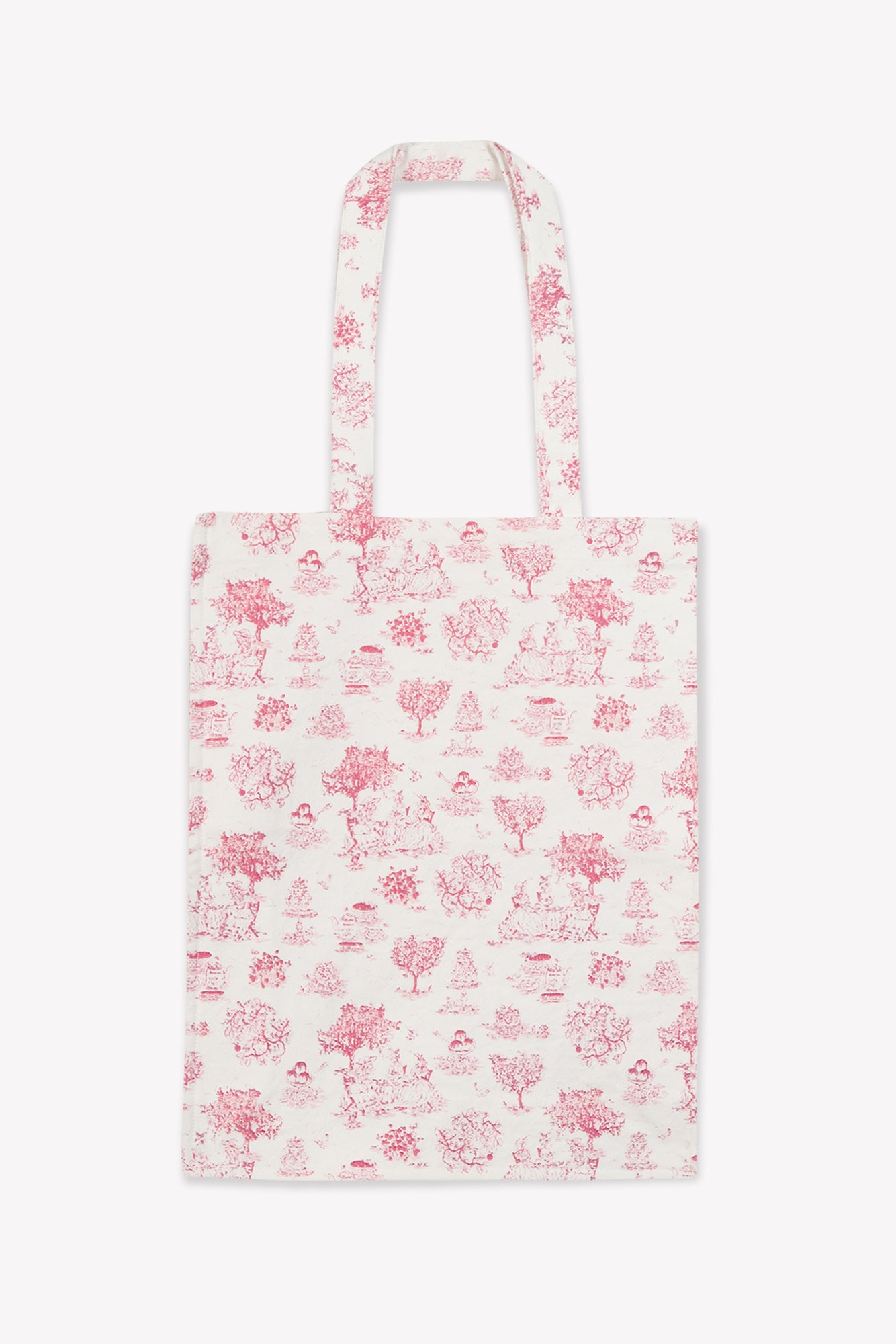 Book bag - Amy rose toile de coton imprimée Jouy