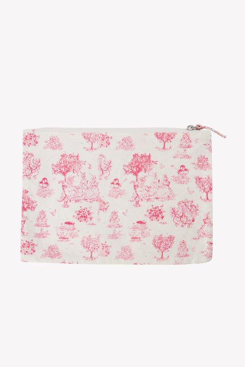 Trousse - Thaïs rose toile de coton imprimée - Image principale