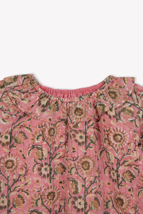 Robe - Damour rose Bébé voile de coton lurex - Image principale
