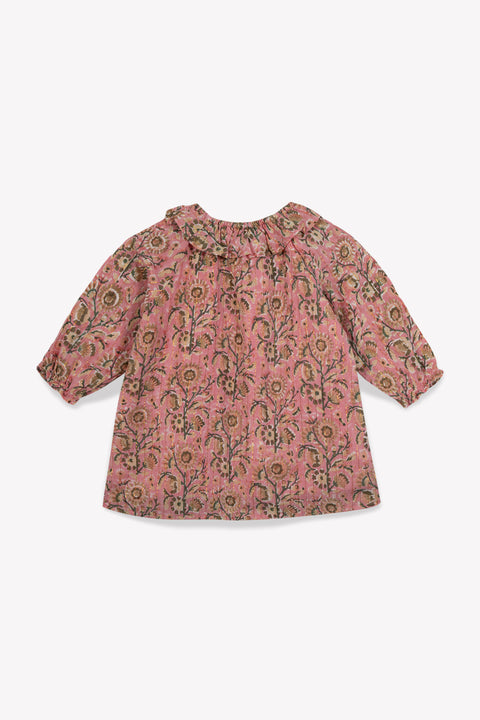 Robe - Damour rose Bébé voile de coton lurex - Image principale