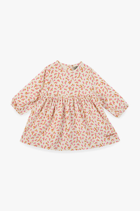 Robe - Dada rose imprimé foulfleur - Image principale