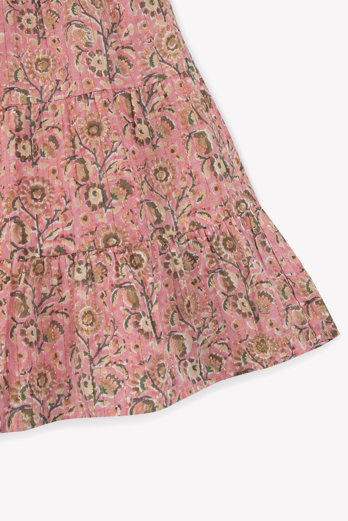 Dress - Calypso Pink Lurex cotton sail Print