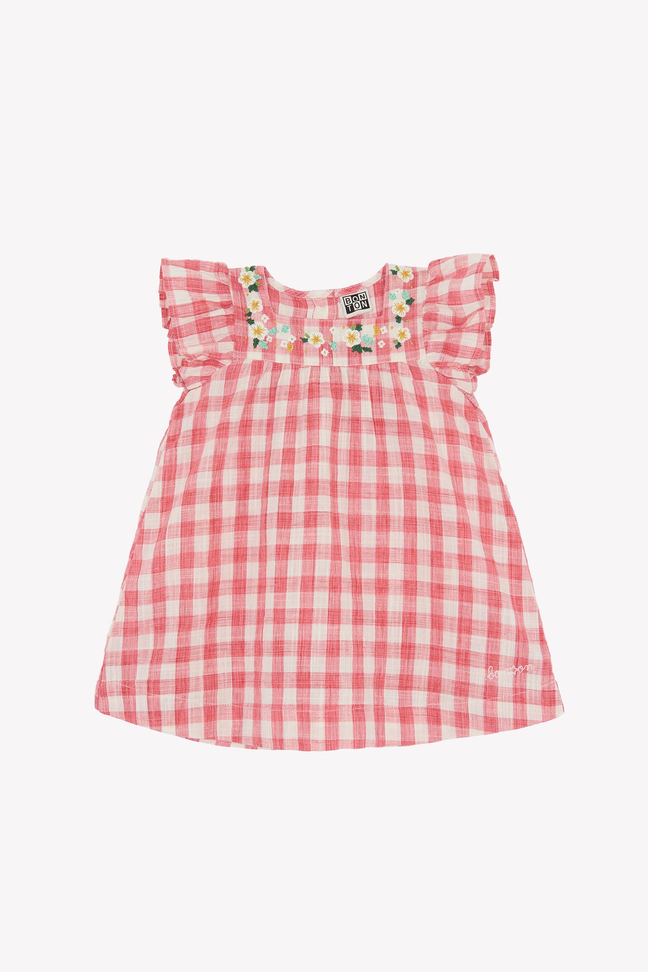 Dress - Nopnop Red Baby Cotton and Lyocell Print