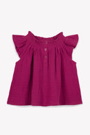 Blouse - Perrine fuschia Baby organic cotton gauze