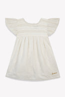 Robe - Irena blanche Bébé coton façonné