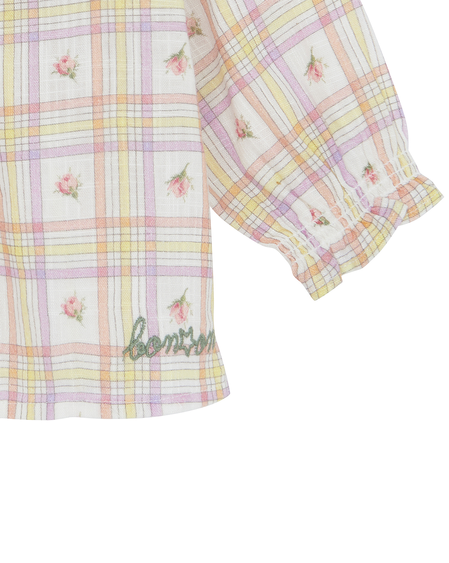 Blouse - Reina Pink Baby Slub cotton Print
