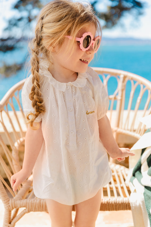 Combinaison - Gateau blanche Bébé voile de coton - Image principale