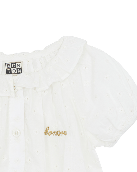 Combinaison - Gateau blanche Bébé voile de coton - Image principale