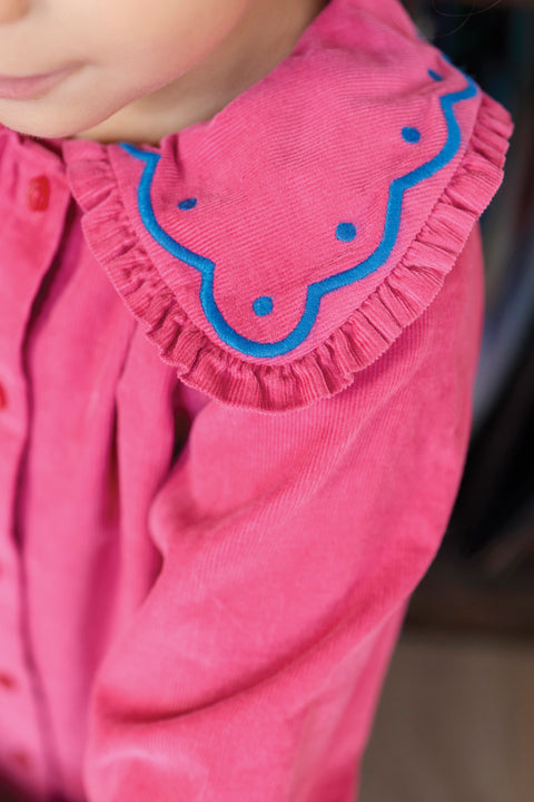 Robe - Heidi en velours rose - Image principale