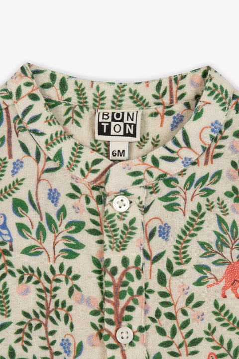 Chemise - Gabin savane Bébé double gaze coton imp - Image principale