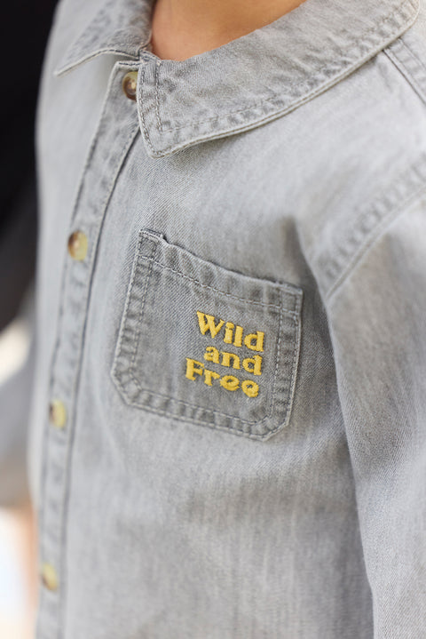 Chemise - Pan chambray gris - Image principale