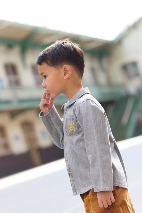 Chemise - Pan chambray gris - Image principale