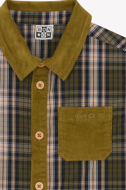 Chemise - Carreaux Kakis - Image principale