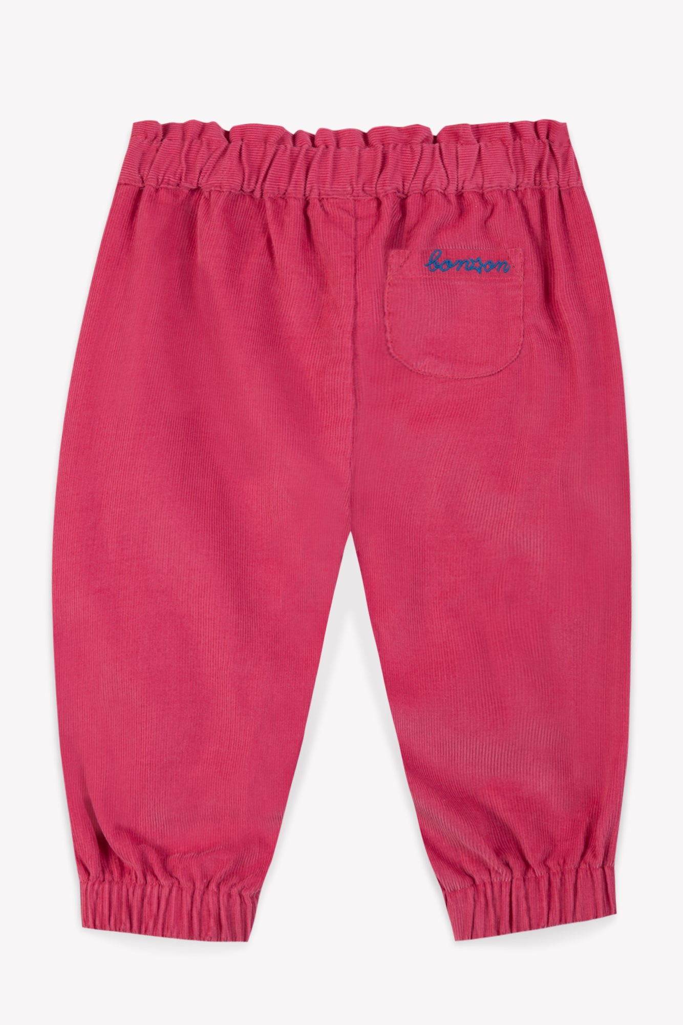 Pantalon - Biscotte en velours rose