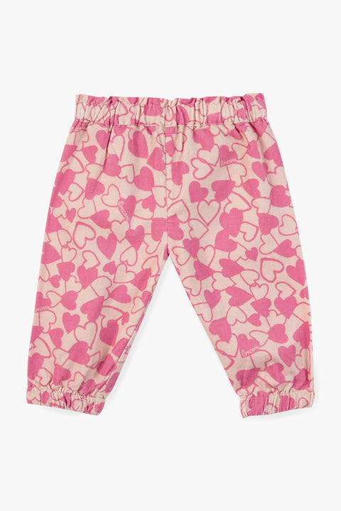 Pantalon - Biscotte en velours imprimé cœur - Image principale