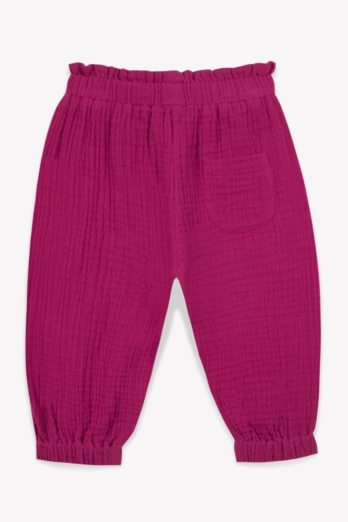 Pantalon - Biscotte fuschia Bébé gaze de coton