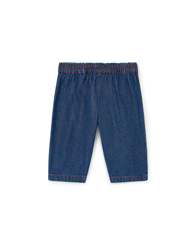 Pantalon - Gino bleu bébé en denim brut - Image principale