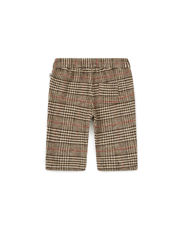 Pantalon - Gino marron Bébé en coton à carreaux - Image alternative