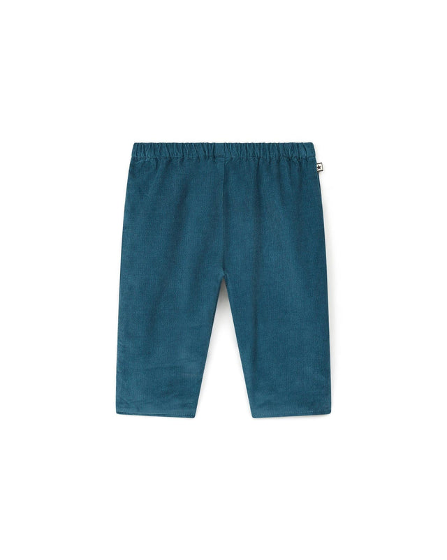 Pantalon - Brioche bleu bébé en velours - Image principale