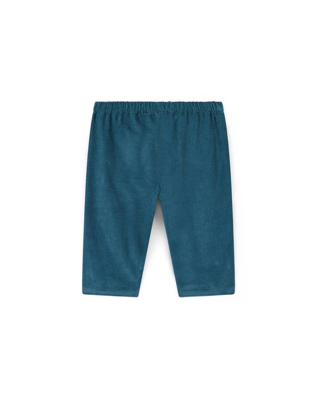 Pantalon - Brioche bleu bébé en velours - Image alternative