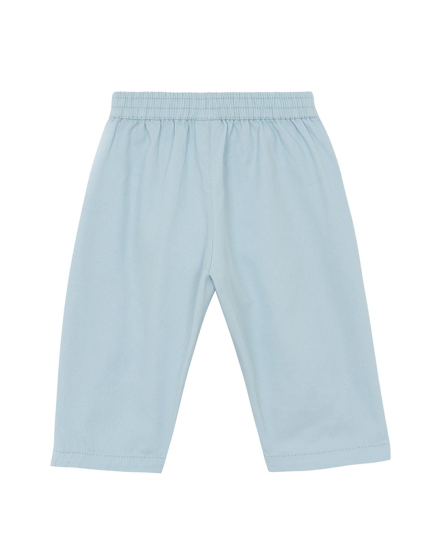 Trousers - Darius Blue Baby In twill 100% cotton scratched
