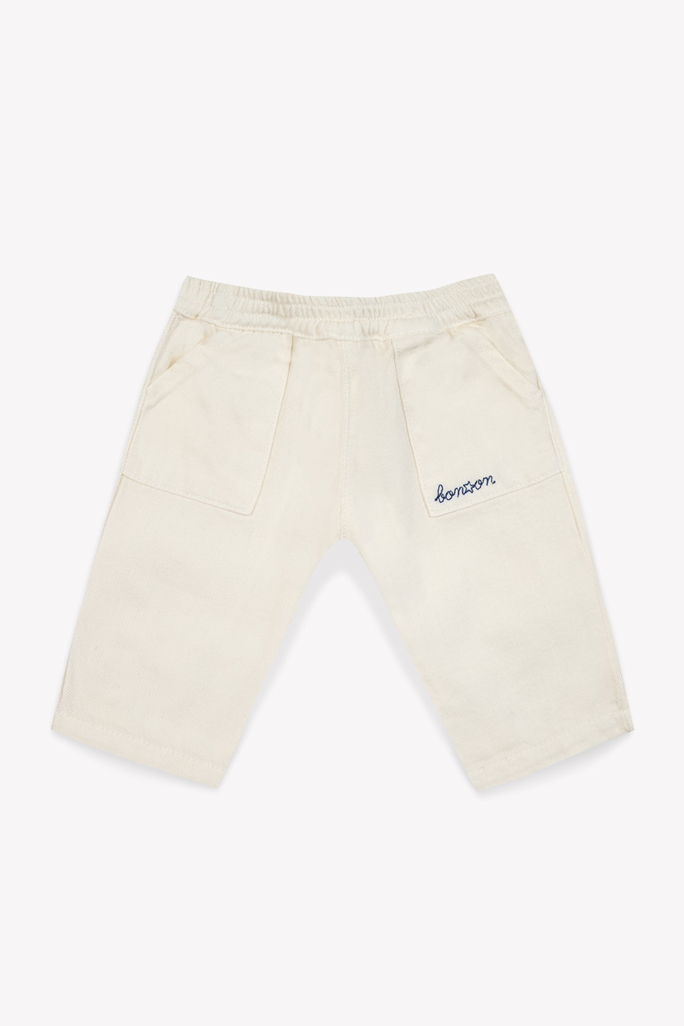 Trousers - Darius Ecru  Baby cotton twill