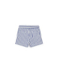 Short - Ramb Blue Baby Striped cotton twill