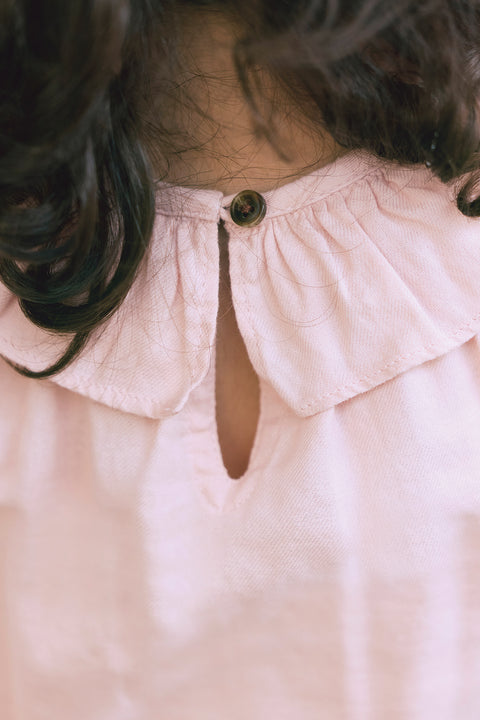 Blouse - Hugoline rose clair 100% coton - Image principale