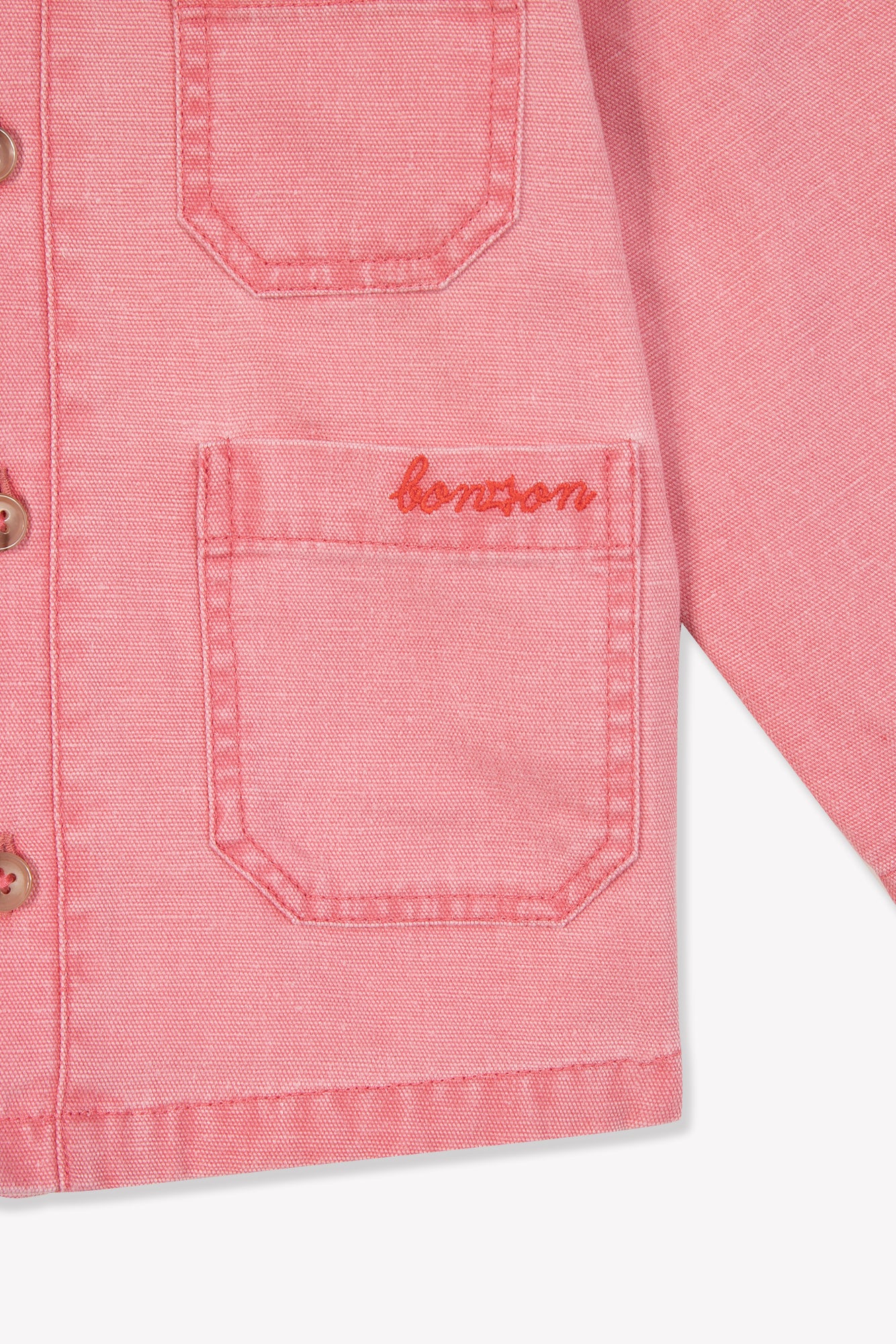 Jacket - elfie Pink Baby Cotton and linen canvas