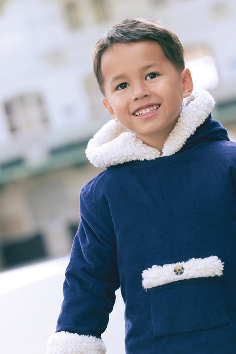 Manteau - Navy Bonton - Image principale