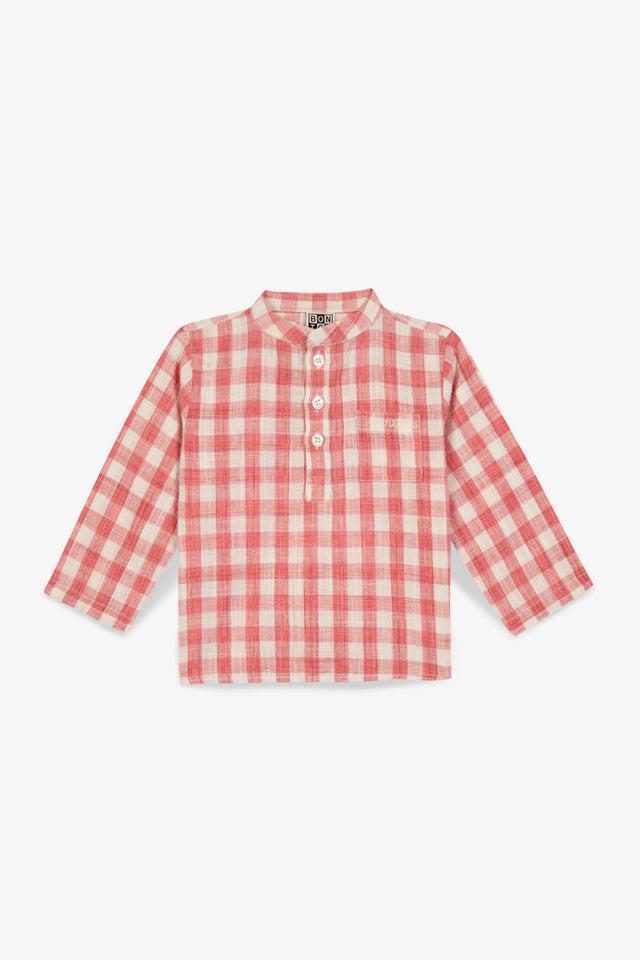 Shirt - Matt Red Baby Cotton Lyocell Print - Image principale