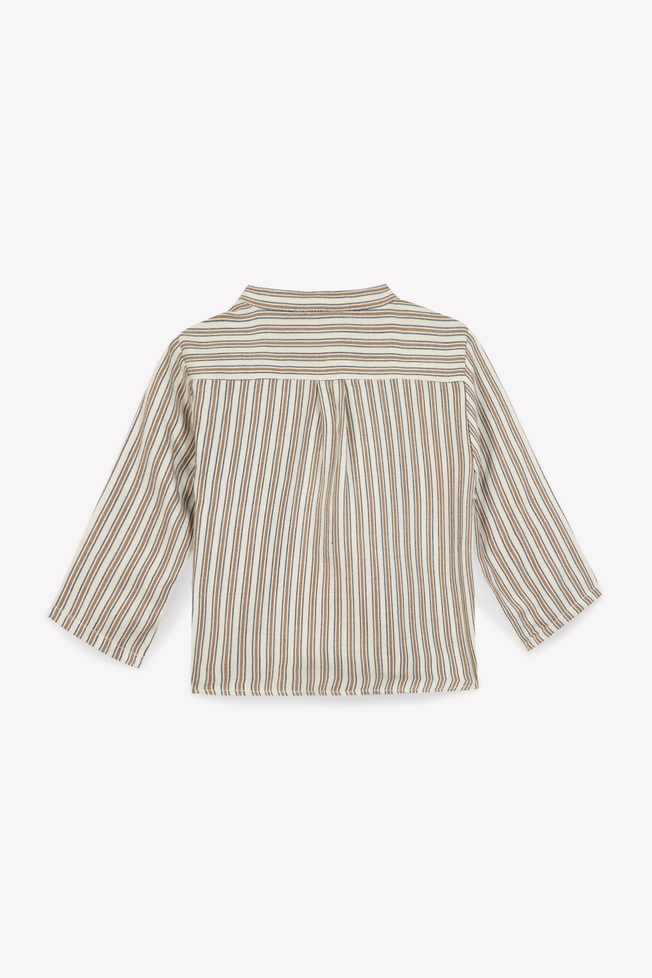 Shirt - Matt Brown Baby Striped viscose twill