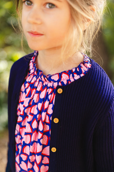Cardigan - Sheep Blue cotton - Image principale