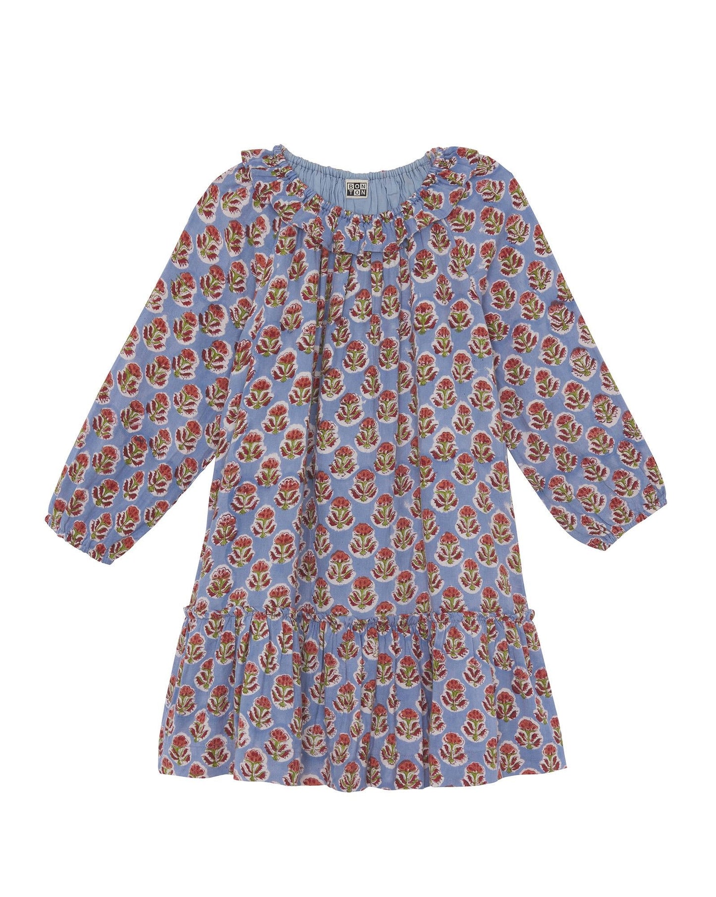 Dress - Daria brown in cotton Print blockprint