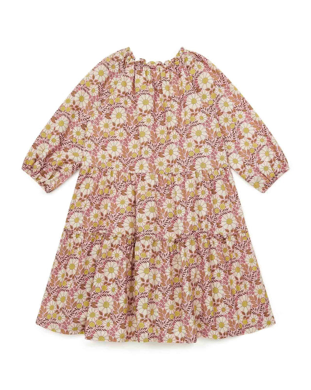 Dress - Félicie Pink in cotton Print Daisy flower - Image alternative