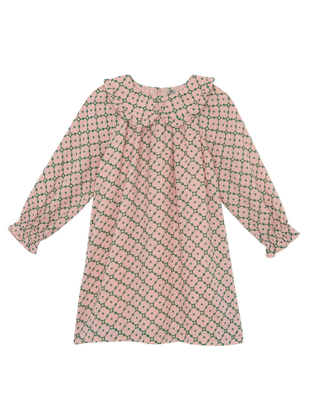 Dress - Heidi Pink in cotton Print geometric - Image alternative