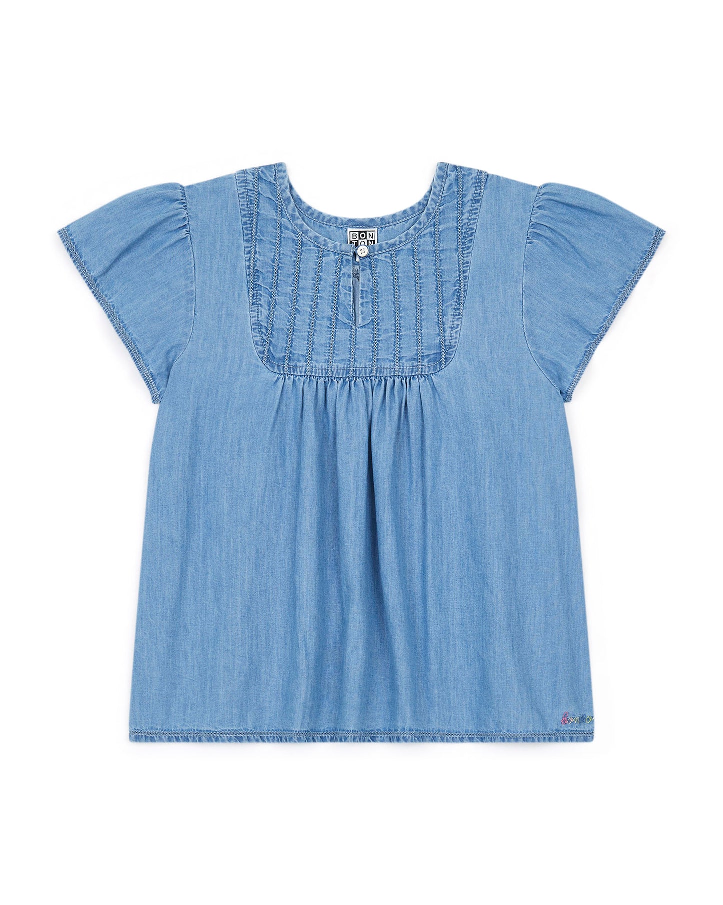 Blouse - Blue Charlotte Chambray Cotton