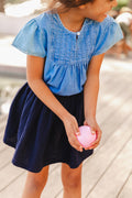 Skirt - Blue raspberry of organic cotton certified cotton