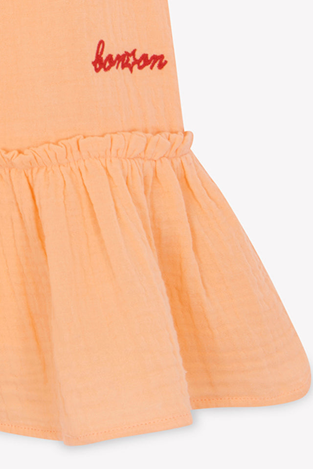 Robe - Celia orange double gaze de coton - Image alternative
