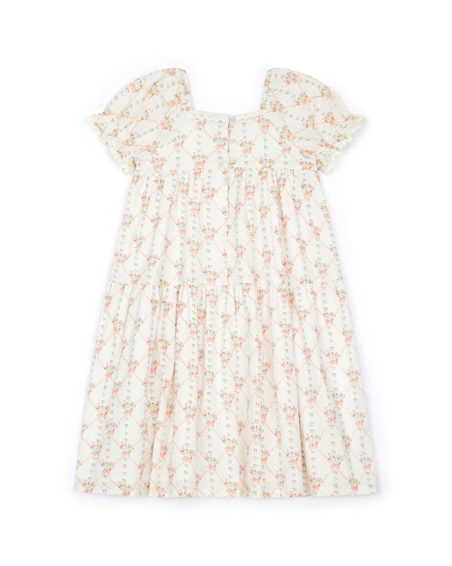 Robe - Georgette rose coton façonné imprimé